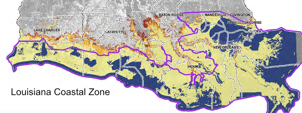 Map of the Louisiana Coastal Zone Map of the Louisiana Coastal Zone