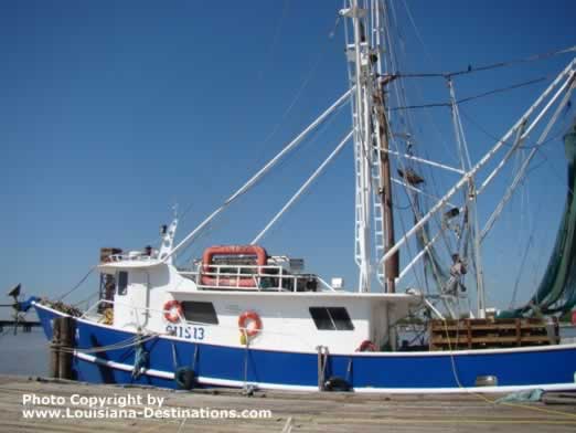 Shrimp boat, riverfront, Morgan City, Louisiana