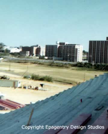 Tech Stadium, Ruston, Louisiana, during final stages of construction in 1968