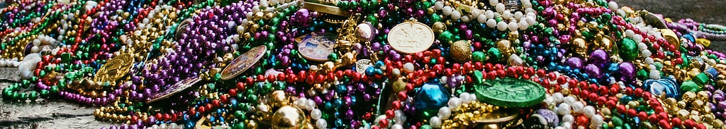 Louisiana Mardi Gras beads and colors!