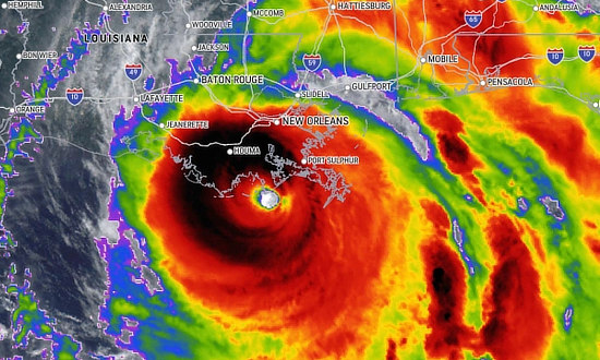 Hurricane Ida at landfall (August 29, 2021)