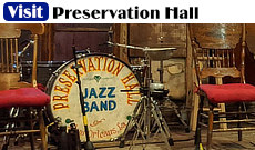 Preservation Hall in the French Quarter in New Orleans