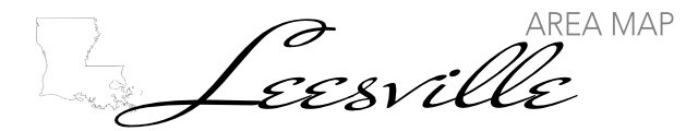 Leesville, Louisiana area map, courtesy of Google Maps